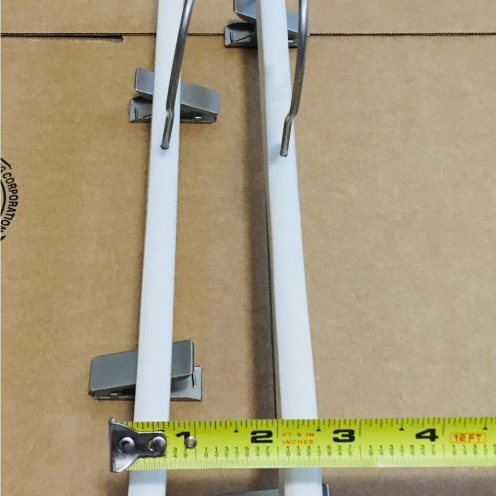 Mainetti White Wooden Pant Skirt Hangers‎ with Metal Clips 14 Inch Lot of 15